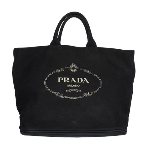 prada large tote with logo canvas|prada canvas tote large.